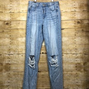 American eagle 6 extra long mom jeans